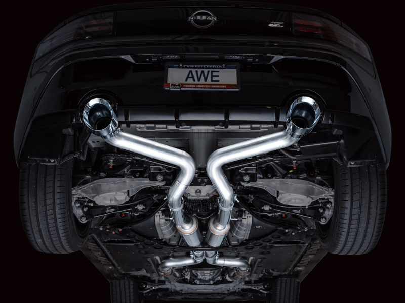 Nissan Z Performance Exhaust - AWE Tuning - Cat Back Track Edition - Chrome Silver - `23-`27